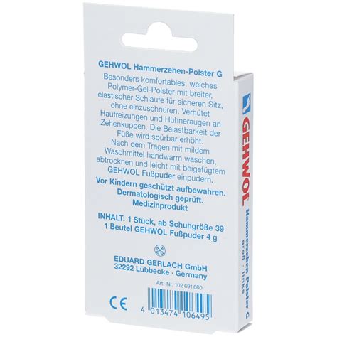 GEHWOL Polymer Gel Hammerzehenpolster G Links 1 Pc S Shop Apotheke Ch