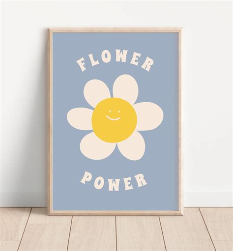 Flower Power Hippie 60's Print | Unique Wall Art from Moonshine Prints