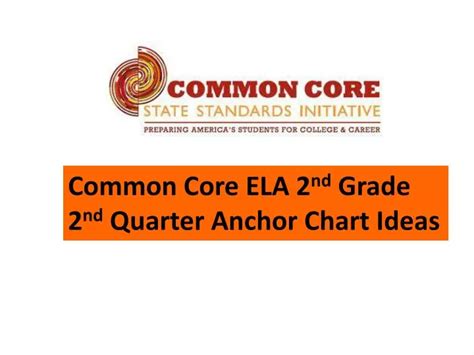 Ppt Common Core Ela 2 Nd Grade 2 Nd Quarter Anchor Chart Ideas