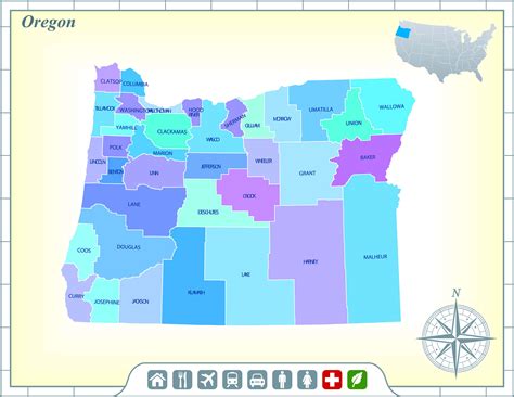 Oregon Map - Guide of the World