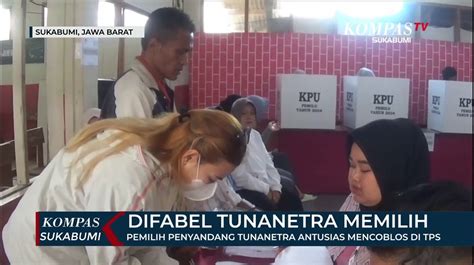 Pemilih Penyandang Tunanetra Antusias Mencoblos Di TPS Video Dailymotion