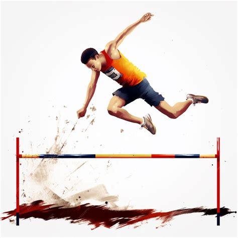 There Is A Man Jumping Over A Hurdle With A Pole Generative Ai