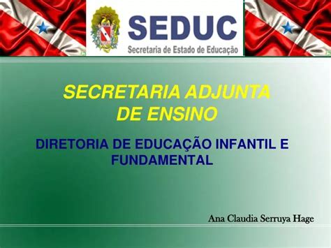 PPT DIRETORIA DE EDUCAÇÃO INFANTIL E FUNDAMENTAL PowerPoint