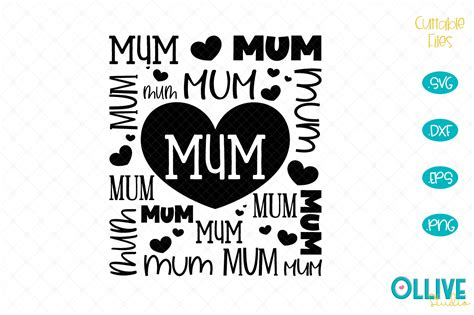 Mum Word Art Graphic by ollivestudio · Creative Fabrica