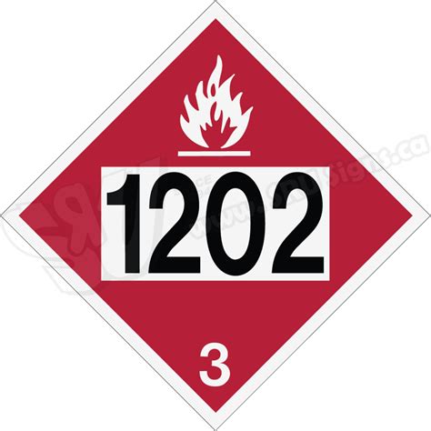 SRUPLAC028-1202 | Flammable Diesel Class 3 – 1202