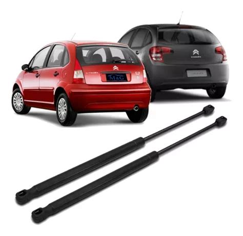 Kit Par Pistão Amortecedor Tampa Traseira Porta Malas Citroen C3 2003