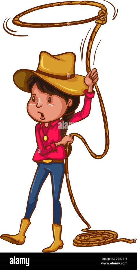 Cowgirl Stock Vector Images Alamy