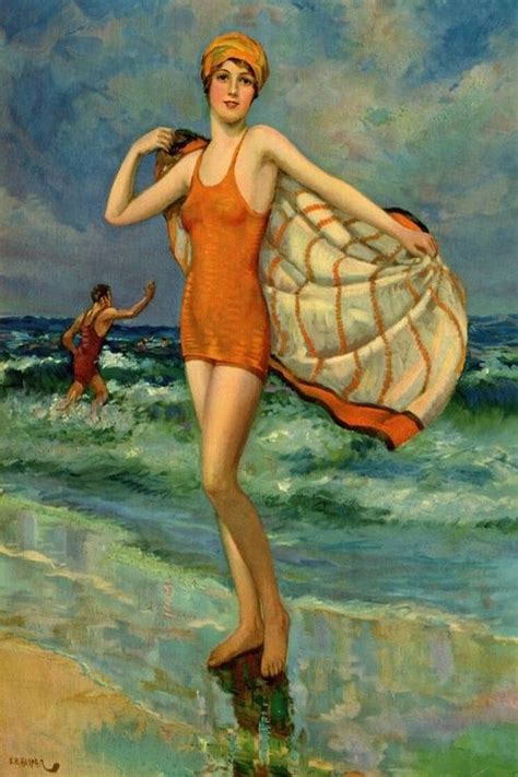 Tumblr Vintage Art Bathing Beauties Beach Art