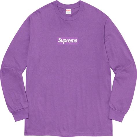 シュプリーム ボックスロゴ ロンt ロングスリーブ Tシャツ 紫 Supreme Box Logo Ls Tee Purple 20aw 20fw Week7 M長袖tシャツ｜売買された