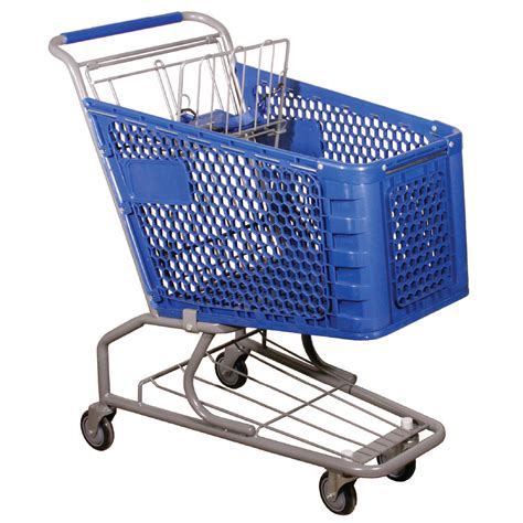 Large Blue Plastic Grocery Shopping Cart Specialty Store Services