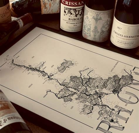 Wine Map of Rhône, Rhône Wine Region Map - Etsy