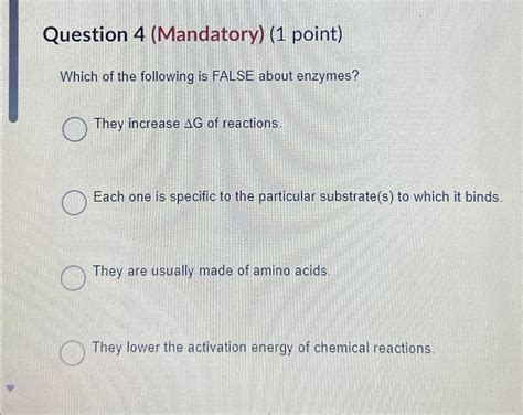 Solved Question 4 Mandatory 1 ﻿point Which Of The