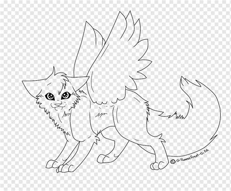 Winged Cat Coloring Pages