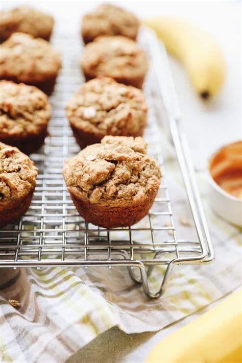 Oatmeal Banana Peanut Butter Muffins The Healthy Maven