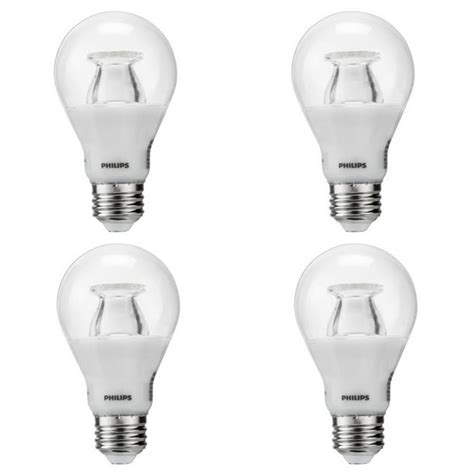 Philips LED Dimmable A19 Soft White Light Bulb with Warm Glow Effect 480-Lumen, 2200-2700K, 6 ...