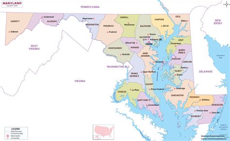 Maryland Counties Map Large Map, 53% OFF