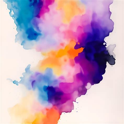 Premium Ai Image Abstract Watercolor On A White Background The Color