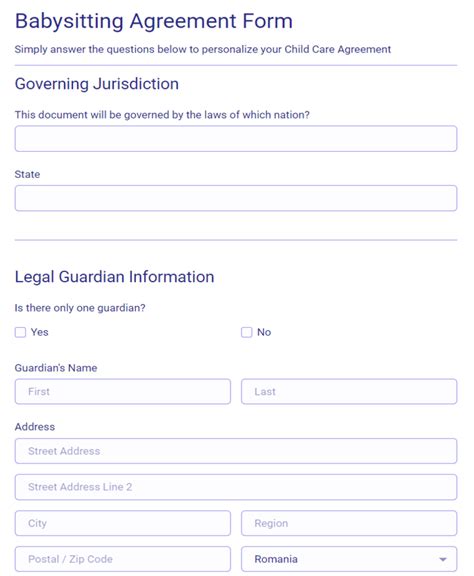 Caregiver Consent Form Template 123formbuilder