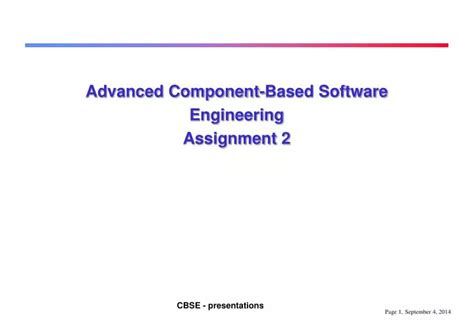 Ppt Advanced Component Based Software Engineering Assignment 2