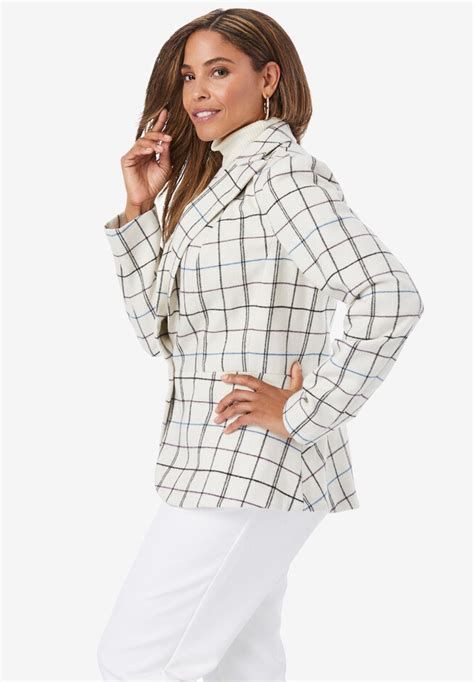 Wool Blend Peplum Blazer Fullbeauty Outlet