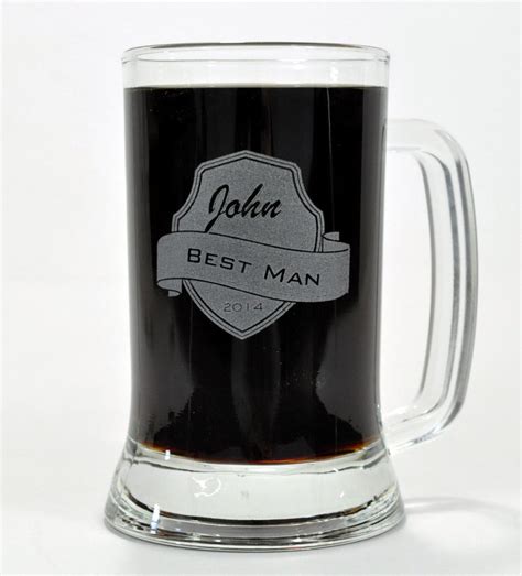 Personalized Beer Mug Groomsman Mug Engraved Mug