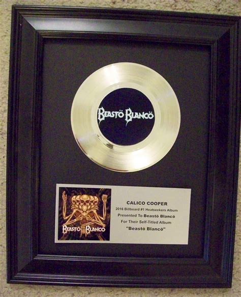 Custom Platinum 45 7" Record Award/Trophy