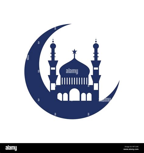 Crescent Mosque Islamic Vector Illustration Graphic Design Stock Vector ...