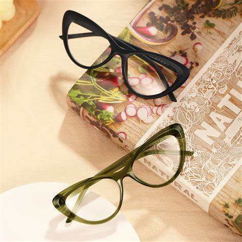 ELKLOOK green cat eye eyeglasses for Women