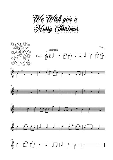 We Wish You A Merry Christmas For Flute Arr Cadenza Editions Sheet Music Traditional