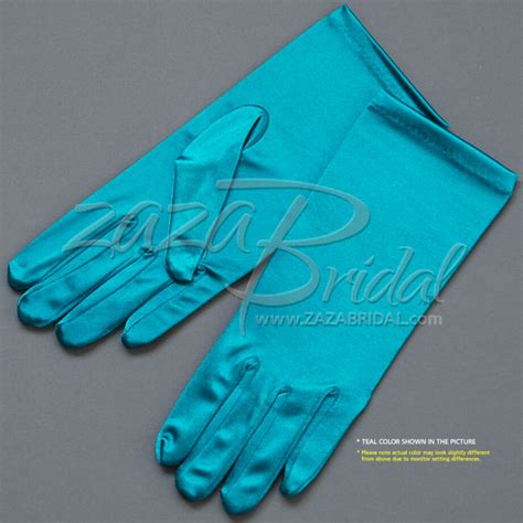 Shiny Stretch Satin Dress Gloves 2BL – Wrist Length