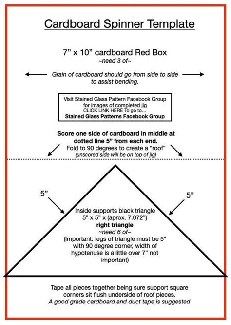 A Diagram Showing How To Make A Cardboard Spinner Template For Crafting