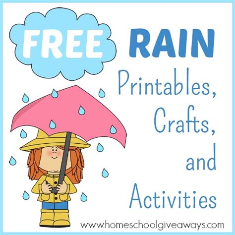 Free Rain Themed Crafts Printables And Activities