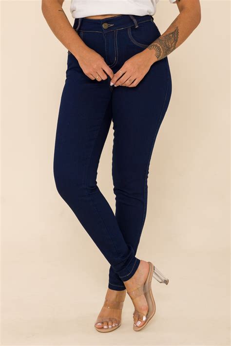 Cal A Jeans Skinny Basic Jeans Escuro Knoten Jeans