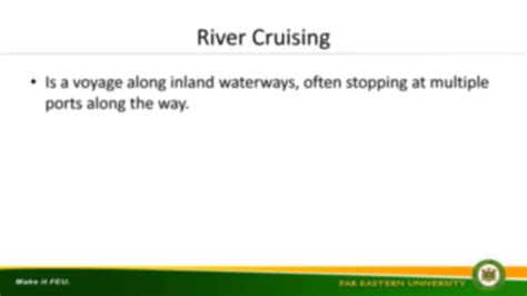 Solution Types Of Cruises Tourism Management Studypool