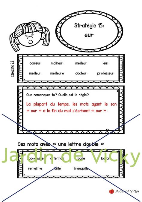 Mes Mots D Orthographe Re La E Ann E Jardin De Vicky