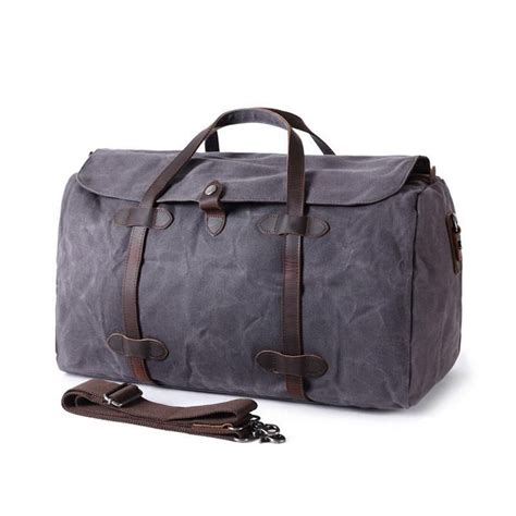 Mens Waxed Canvas Weekender Bags Canvas Travel Bag Canvas Overnight Bag