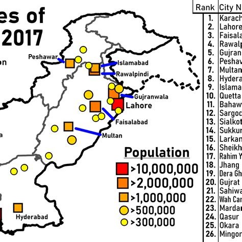 Pakistan Population Density Map