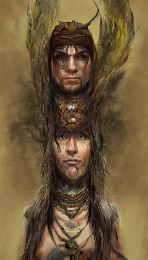 Portrait Of A Digital Shaman From Guild Wars Stable Diffusion