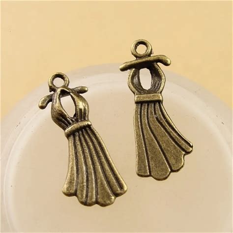 Rongqing Pcs Lot Vintage Bronze Sexy Dress Charms Mm Phone