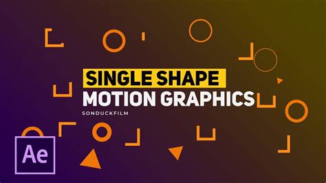 3 Single Shapes Motion Graphic Techniques After Effects Tutorials