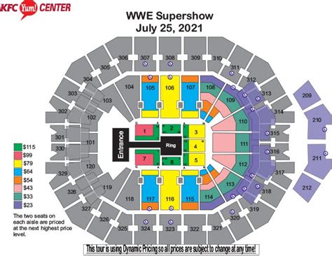 Yum Center Seating Chart Wwe Cabinets Matttroy