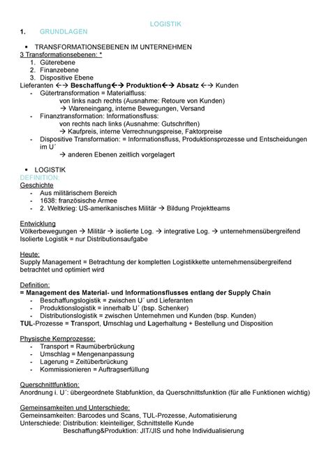 Beschaffungs Und Logistik Management Industrial R 1