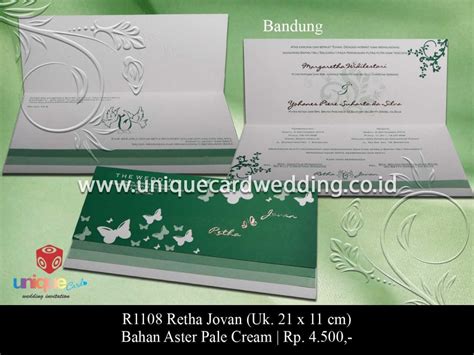 Undangan Pernikahan Soft Cover R1108 Unique Card Wedding Invitation