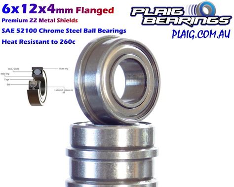 X X Mm Flanged Bearing Metal Shields Mf Zz Plaig Bearings