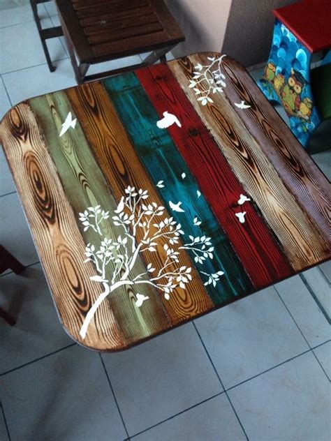 Best 25+ Painted table tops ideas on Pinterest | Painted dinning room table, Distressed tables ...