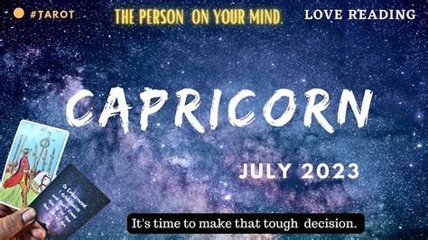 Capricorn ♑️ July They Ready To Give You Reassurance You Got Yourself