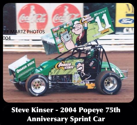 Steve Kinser - 2004 Popeye 75th Anniversary Sprint Car ~ DEAFNASCAR.COM | Sprint cars, Sprint ...