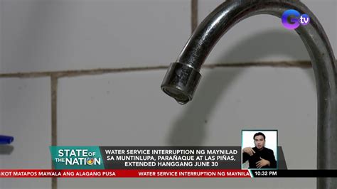 Water Service Interruption Ng Maynilad Sa Muntinlupa Parañaque At Las