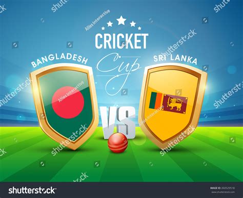 Bangladesh Vs Sri Lanka Cricket Match Stock Vector Royalty Free