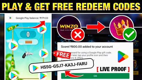 Play Game Get Google Play Gift Card Earning App Free Redeem Code